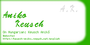aniko keusch business card